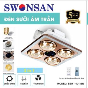 ĐÈN SƯỞI ÂM TRẦN 4 BÓNG MODEL SBH-4L1BN