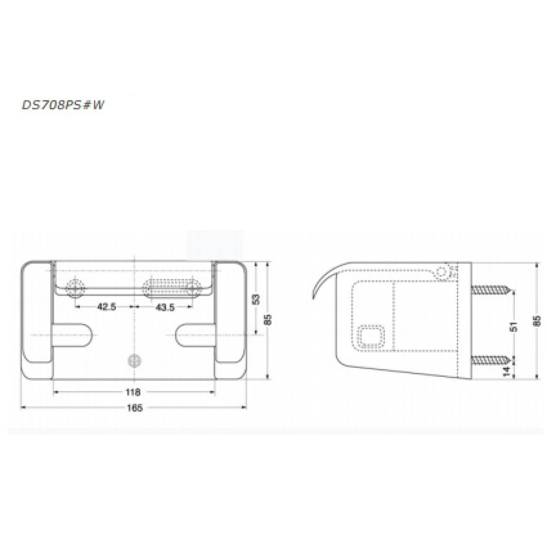 Hộp Đựng Giấy Vệ Sinh TOTO DS708PS#W Nhựa Trắng - Ảnh 2