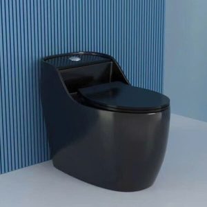 Bồn cầu 1 khối KRONEN model K08B màu đen bóng