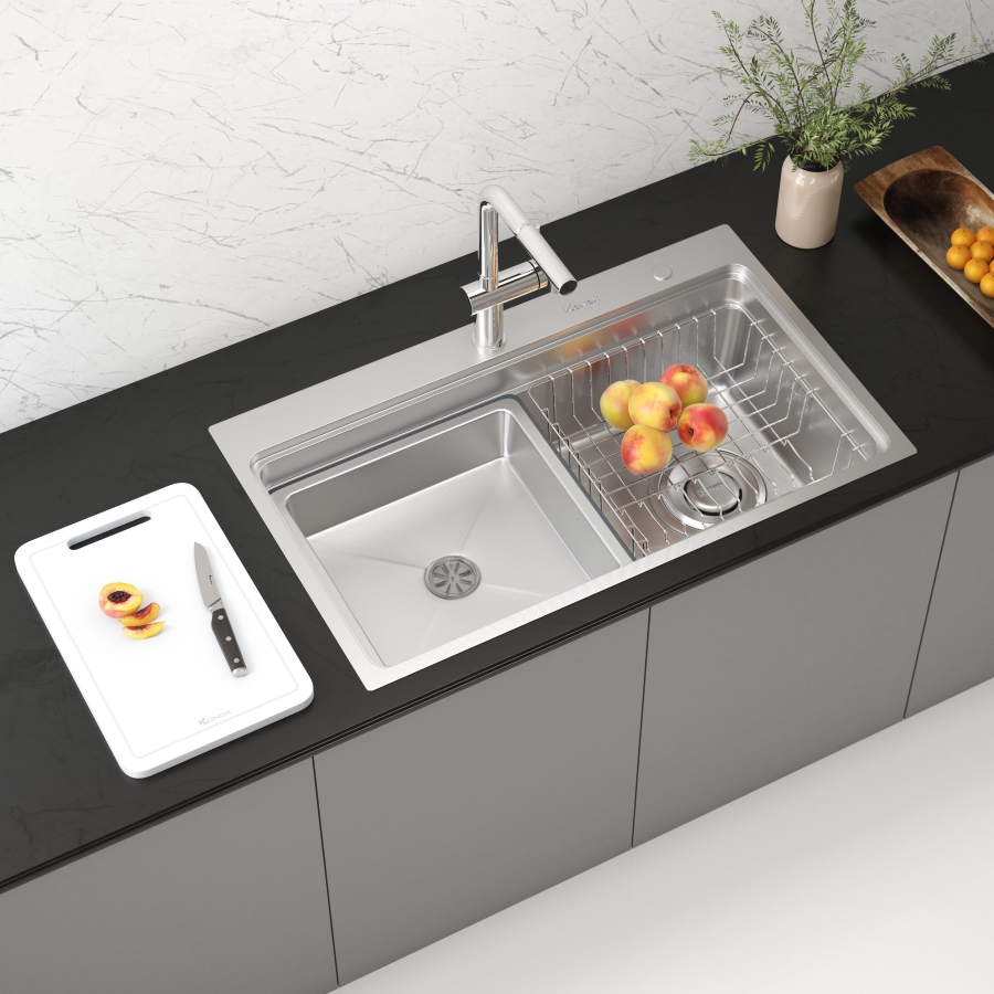 Chậu rửa bát 1 hố chống xước Workstation Sink KN8048TS Dekor - Ảnh 19