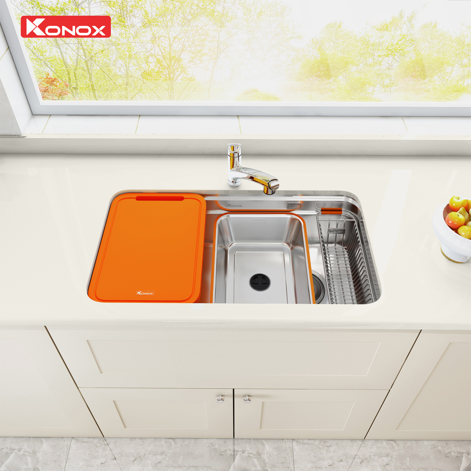 Chậu rửa bát phong cách Nhật R50 Tari 8047SU - Ảnh 2