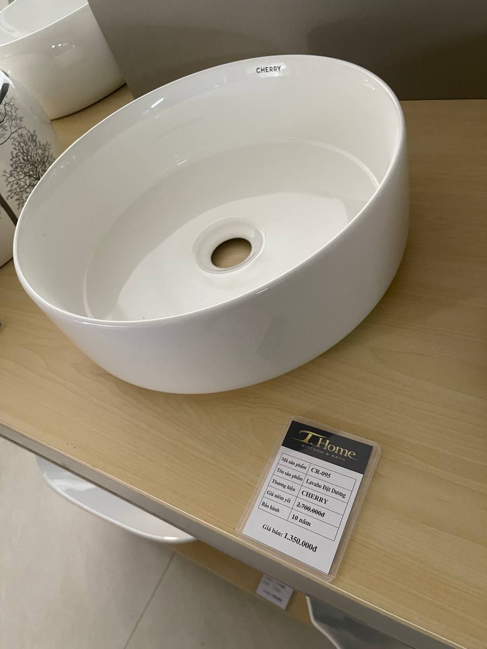 Chậu lavabo đặt dương CHERRY CR-095 - Ảnh 2