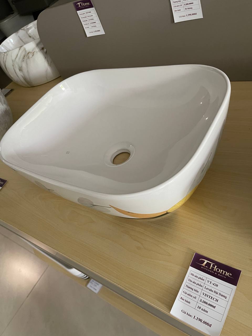 Chậu lavabo đặt dương VINTECH VT- 420 - Ảnh 2