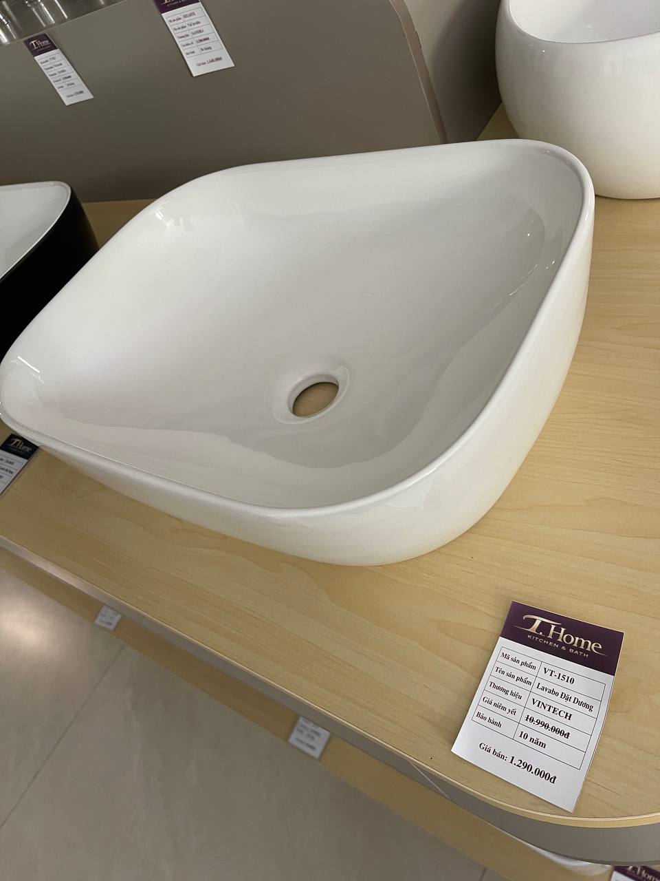 Chậu lavabo đặt dương VINTECH VT-1510 - Ảnh 2