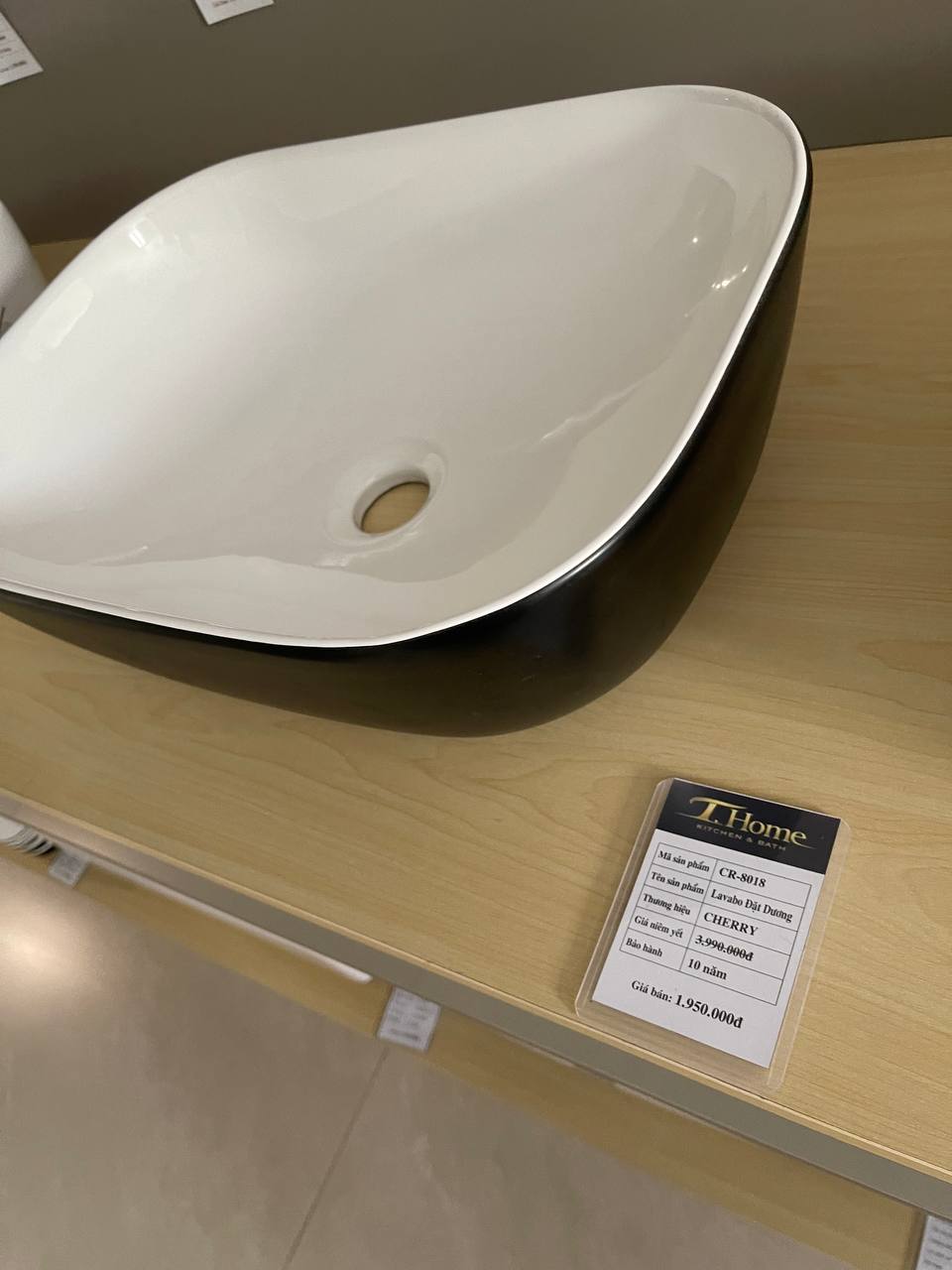 Chậu lavabo đặt dương CHERRY CR-8018 - Ảnh 3
