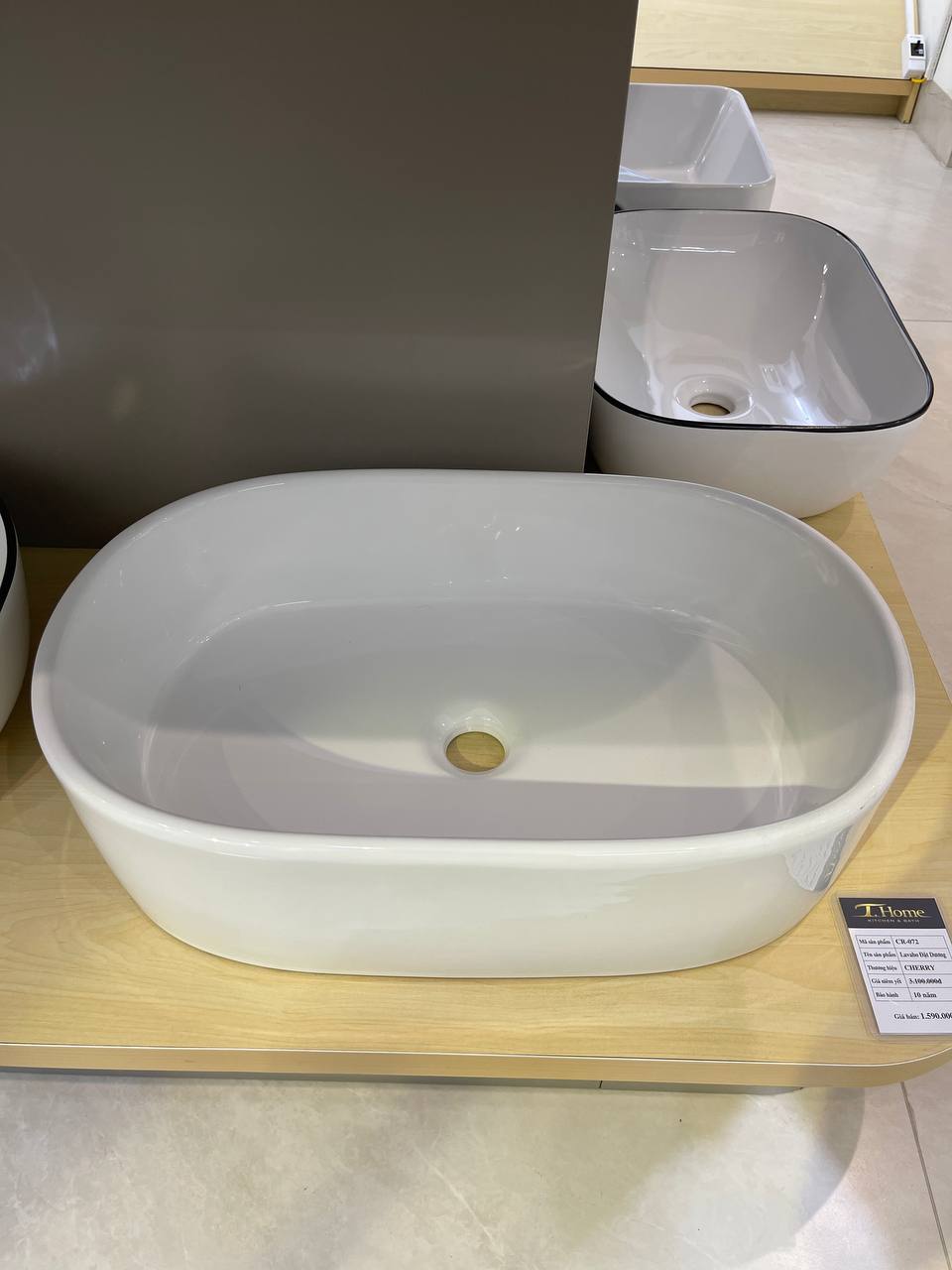 Chậu lavabo đặt dương CHERRY CR-072 - Ảnh 2