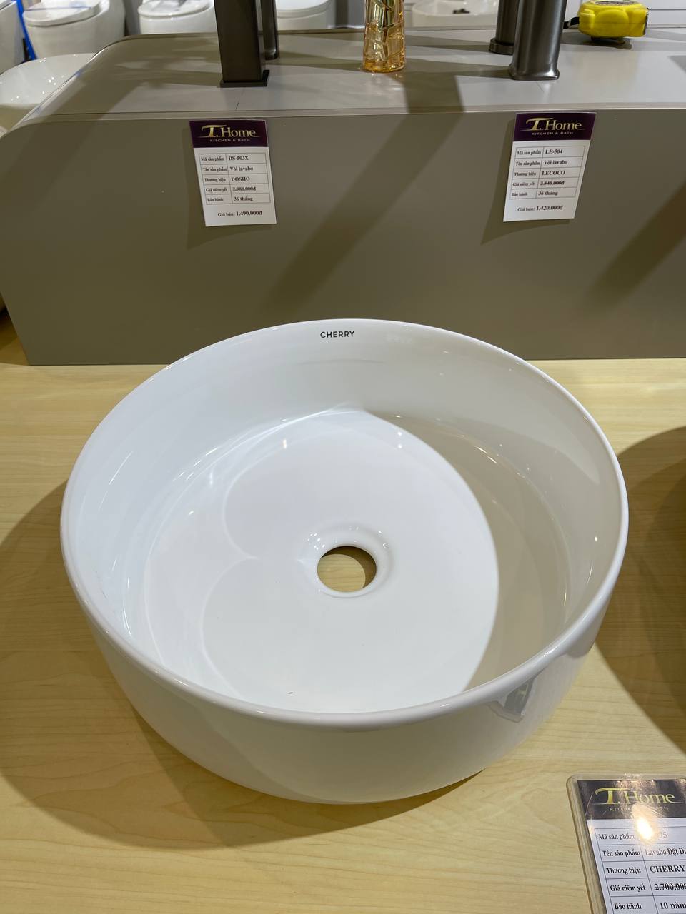 Chậu lavabo đặt dương CHERRY CR-095 - Ảnh 3