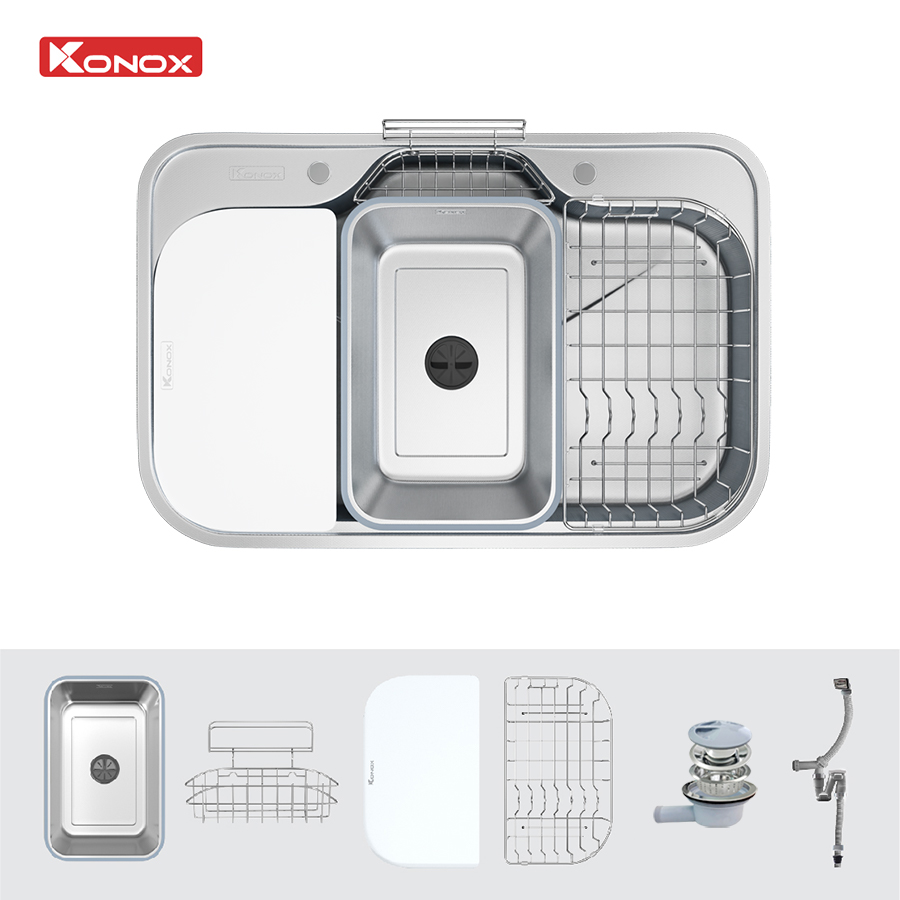 Chậu rửa bát phong cách Nhật chống xước Tari Smart 7851 - Ảnh 4