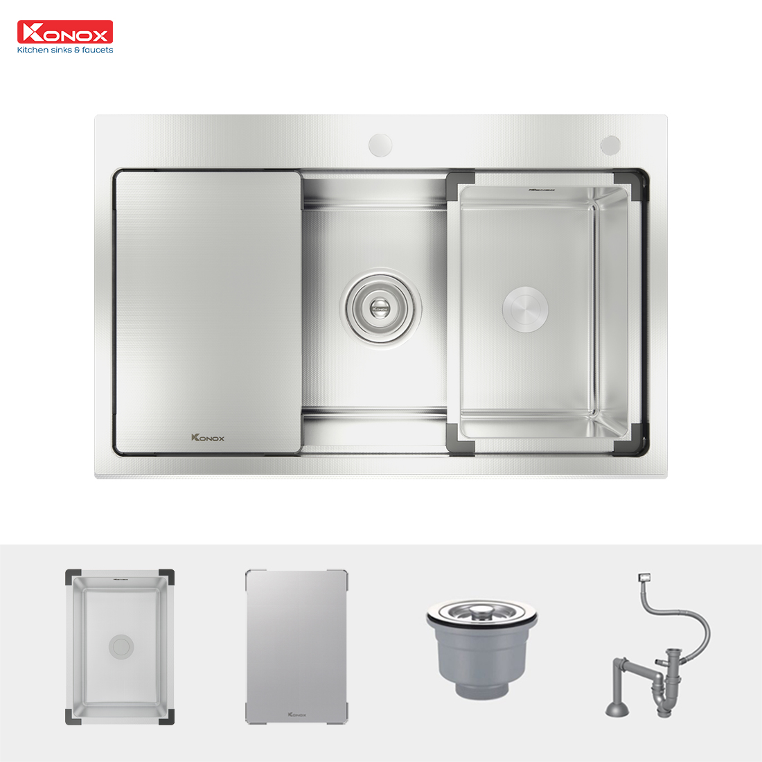 Chậu rửa bát chống xước Workstation Sink – Topmount Sink KN8151TS Dekor - Ảnh 5