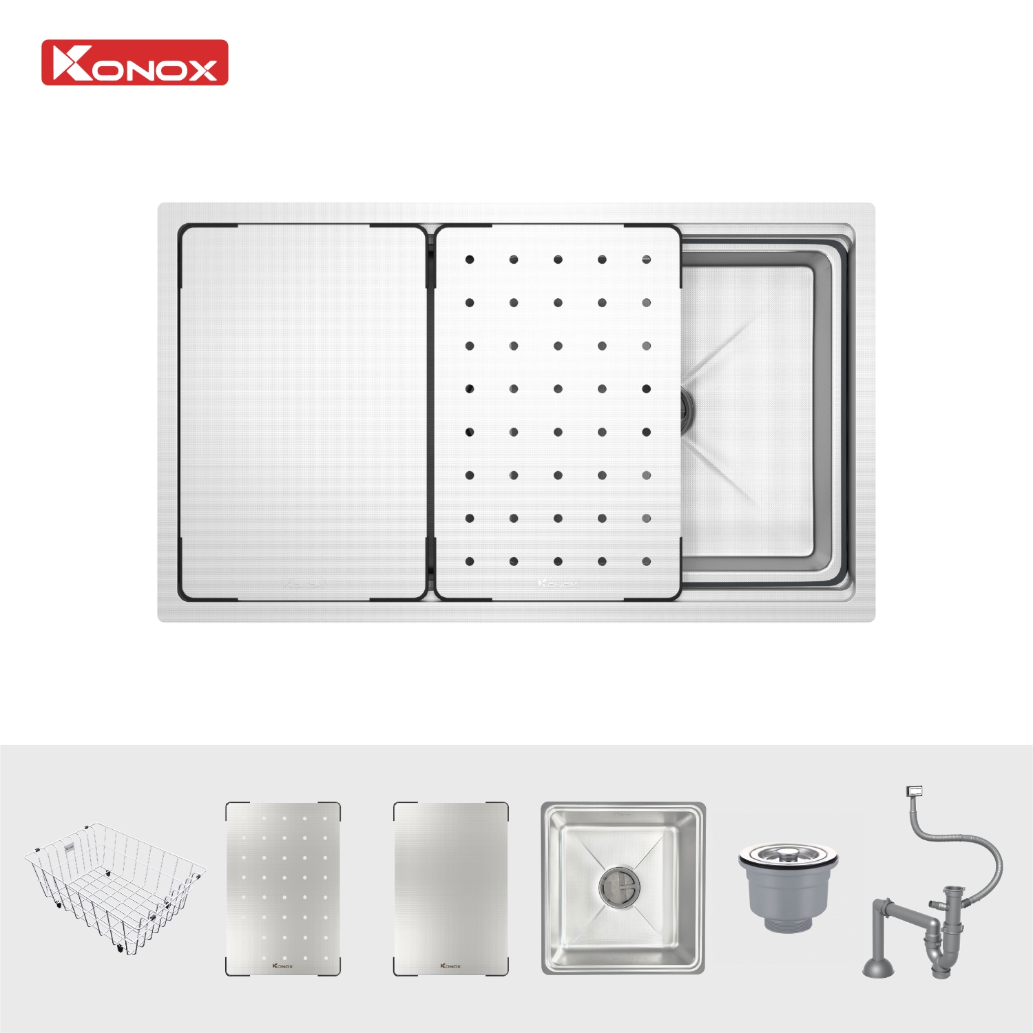 Chậu rửa bát chống xước Workstation Sink Dekor 7644SU - Ảnh 4