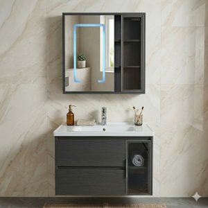 Bộ tủ chậu nhựa PVC cao cấp Dosho T18X- 80