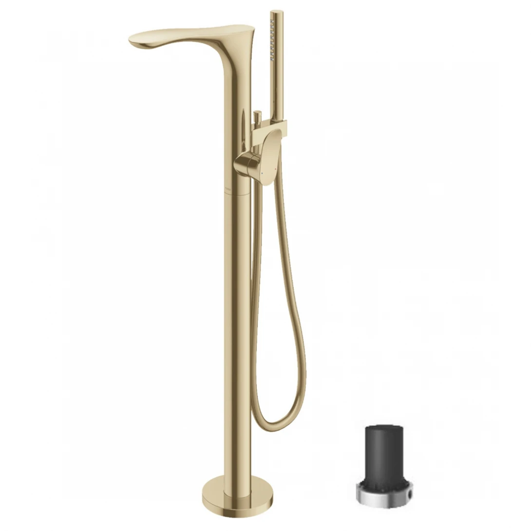 Vòi Sen Xả Bồn Tắm TOTO TBG01306BA#BFG/TBN01105B Nóng Lạnh Đặt Sàn Màu Vàng Pháp Mờ