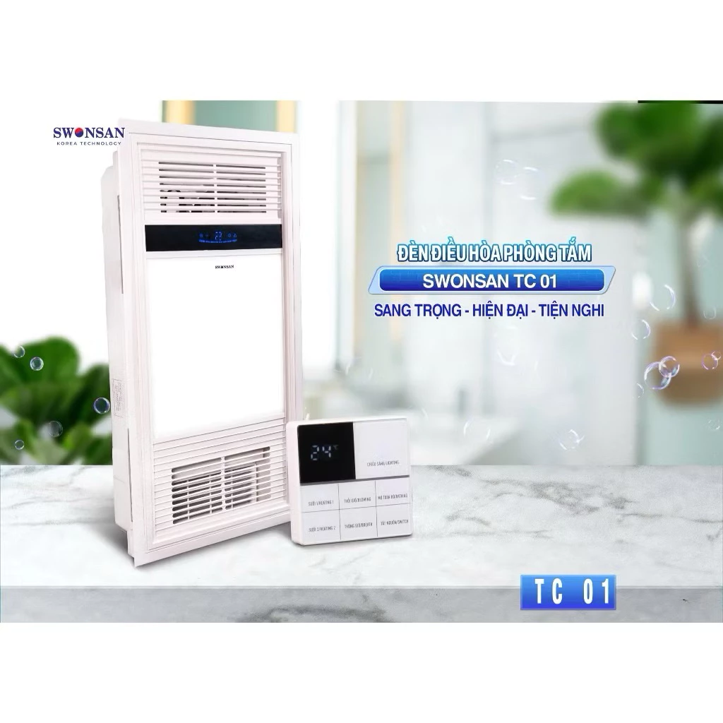 Đèn điều hoà phòng tắm thông minh SWONSAN TC-01 - Ảnh 2