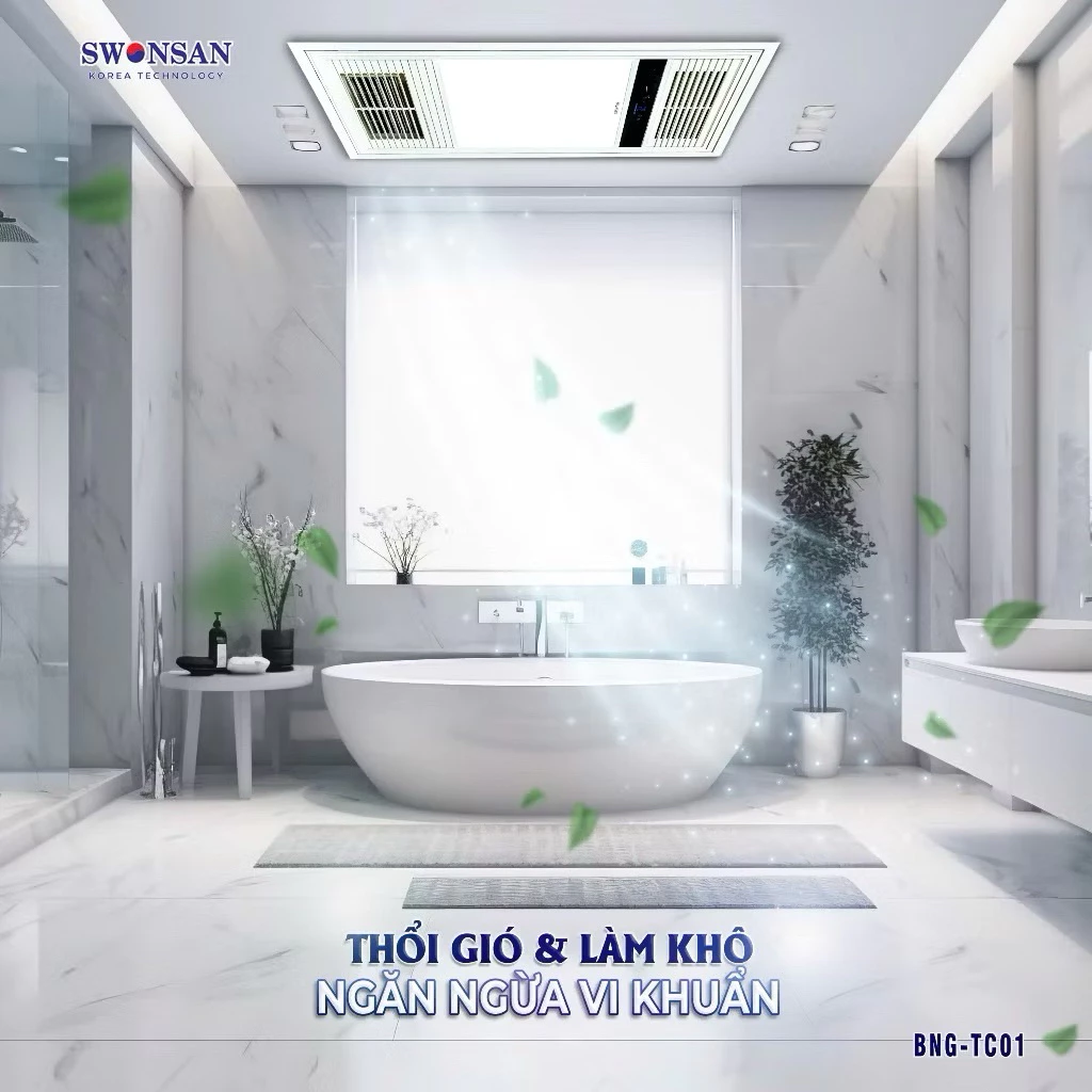 Đèn điều hoà phòng tắm thông minh SWONSAN TC-01 - Ảnh 4